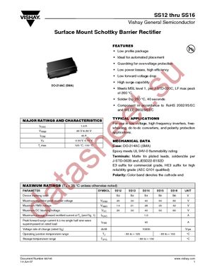 SS14-E3/61T datasheet  